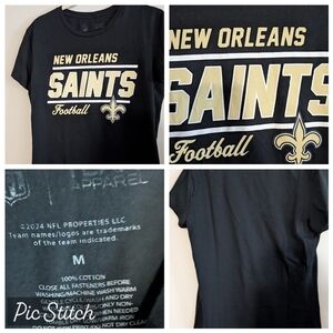 New Orleans Saints Black Short Sleeve Tee